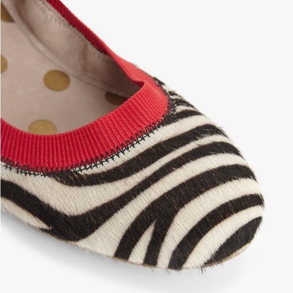 Boden Hettie Ballerina Flats, Zebra Print - Picture 4 of 15